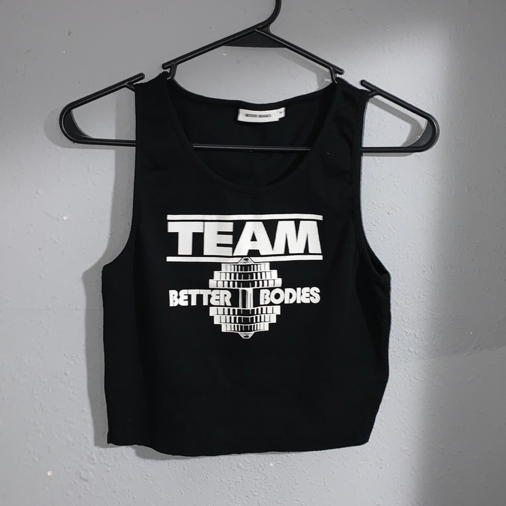 black, cropped tank top